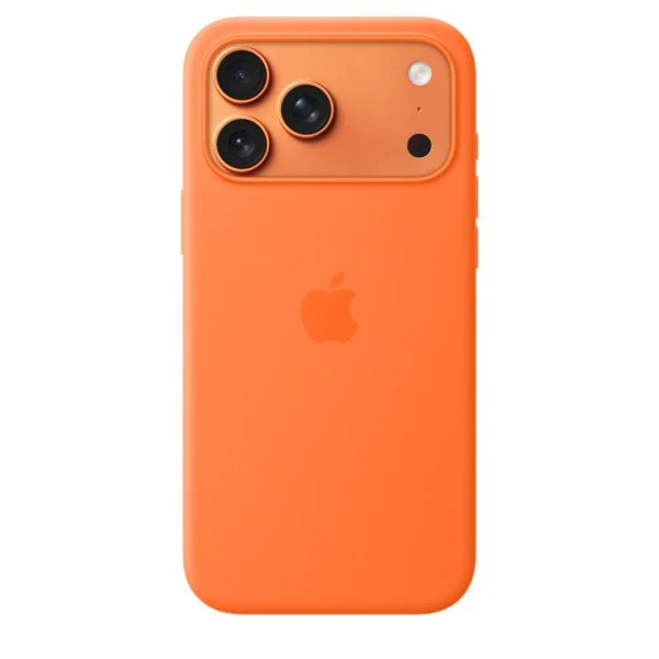 iPhone 17 Pro Max Silicone Case with MagSafe – Orange