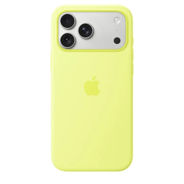 iPhone 17 Pro Max Silicone Case with MagSafe – Neon Yellow