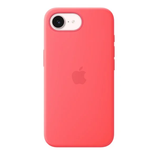 iPhone 17e Silicone Case with MagSafe – Bright Guava