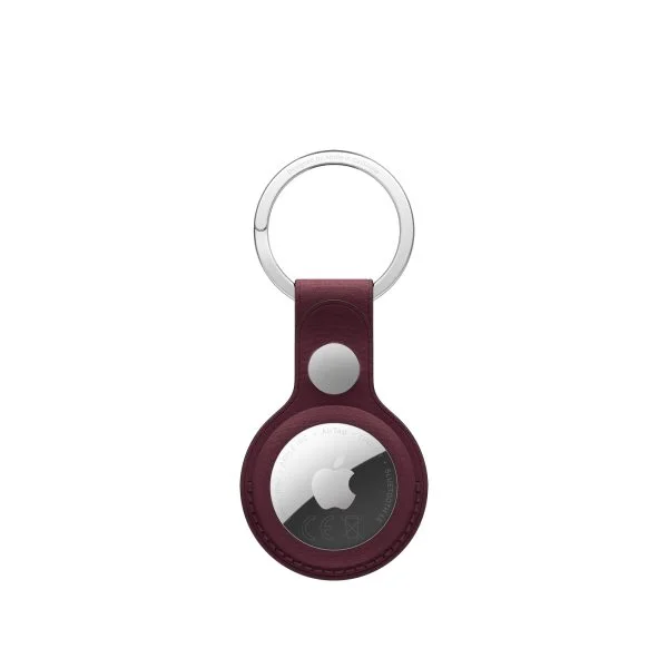 AirTag FineWoven Key Ring – Burgundy