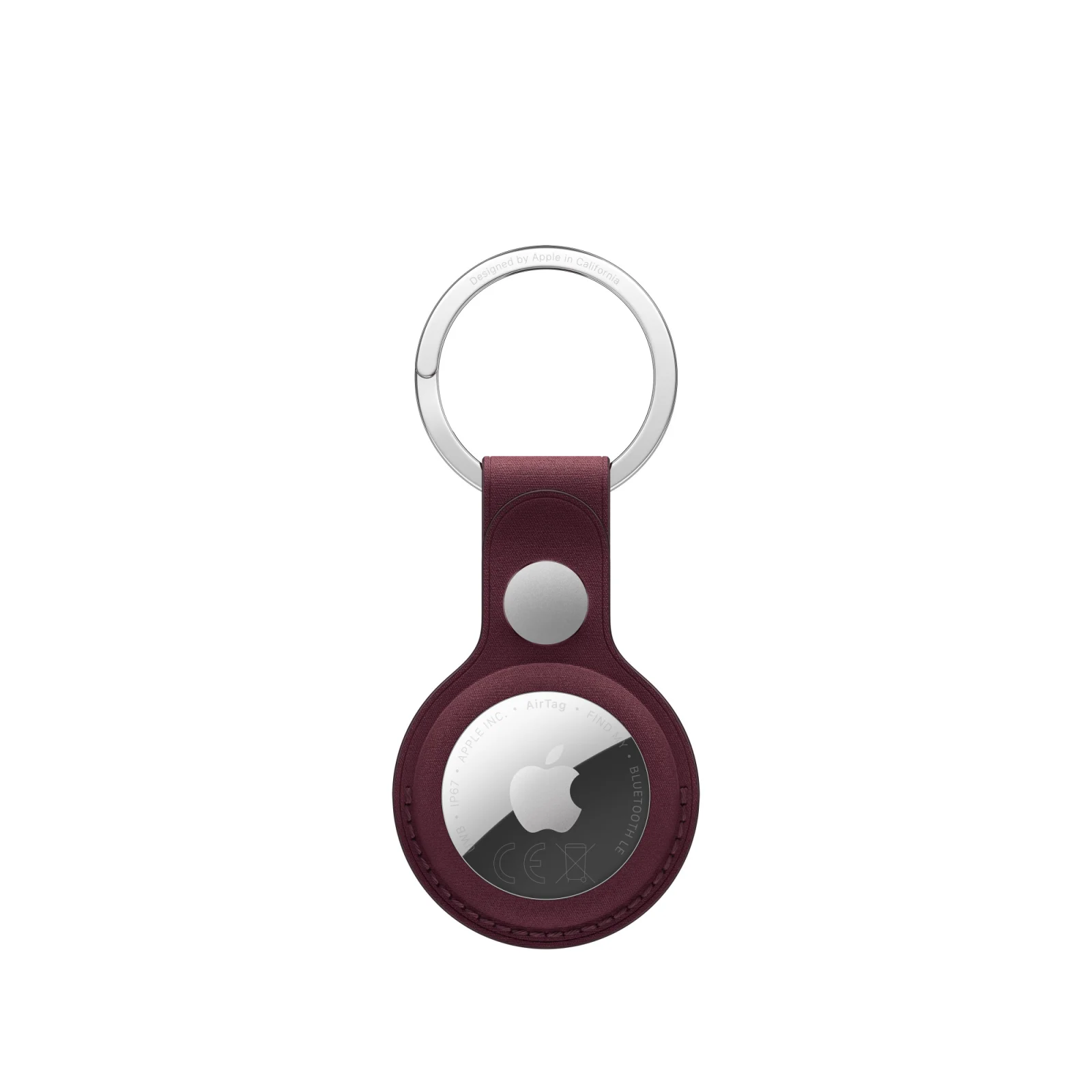 AirTag FineWoven Key Ring – Burgundy