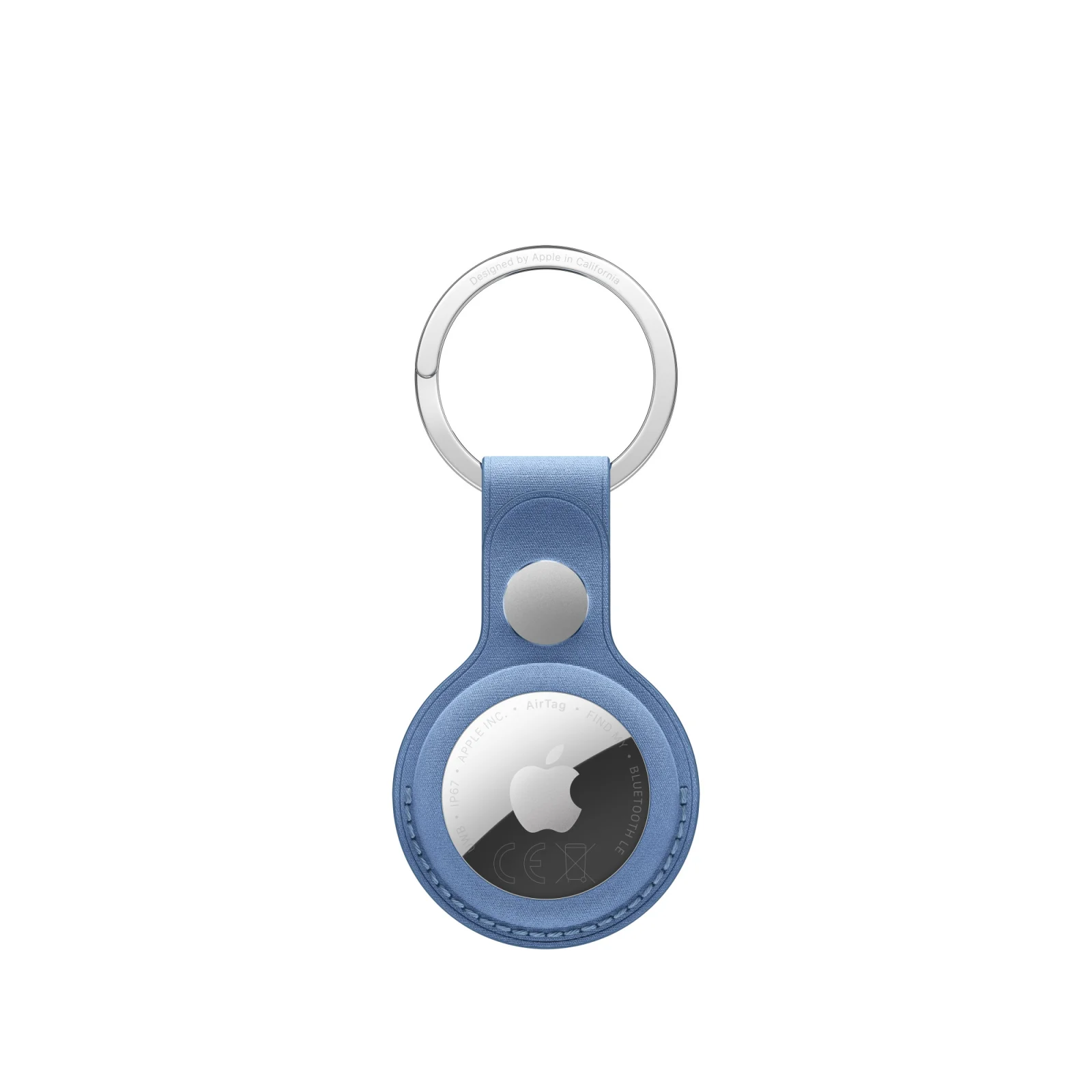 AirTag FineWoven Key Ring – Wildflower Blue