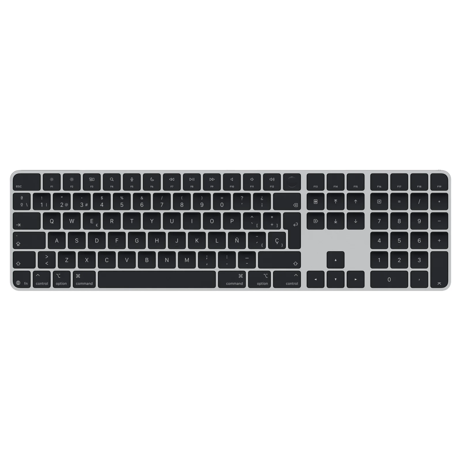 Magic Keyboard with Touch ID and Numeric Keypad for Mac models with Apple silicon (USB‑C) - Spanish - Black Keys