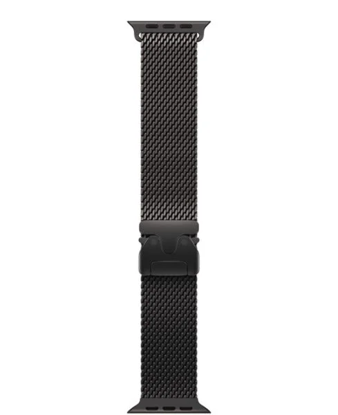 colour grid ultra milanese loop black titanium product photograph