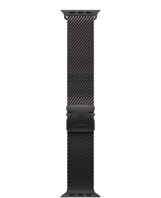colour grid ultra milanese loop black titanium product photograph