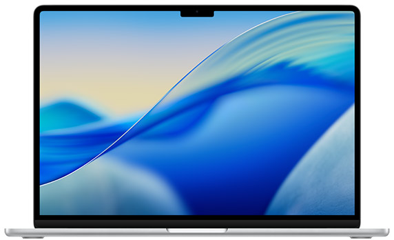 colour macbook air mx 15 silver product photograph