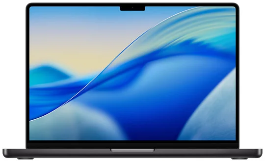 colour macbook pro 14 spaceblack product photograph